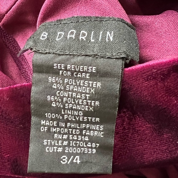 B Darlin red soft bodycon dress Sz 3 / 4 small  sleeveless cocktail party - Picture 7 of 7